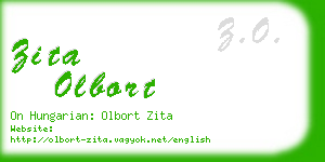 zita olbort business card